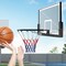Black Basketball Rim with Net and Accessories Kit 18” Metal Frame for Indoor or Outdoor Play